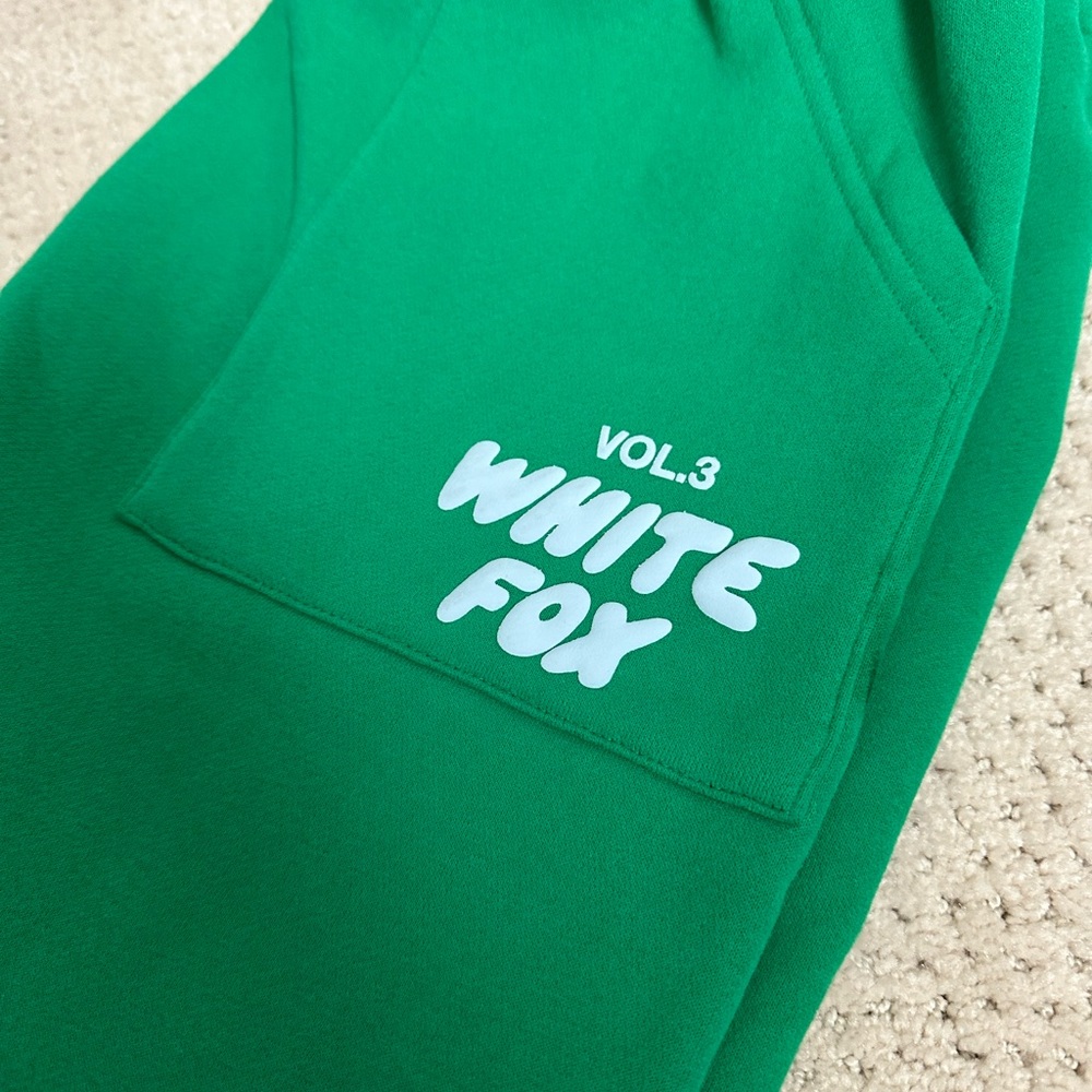 White Fox Green Sweatpants - Size Small